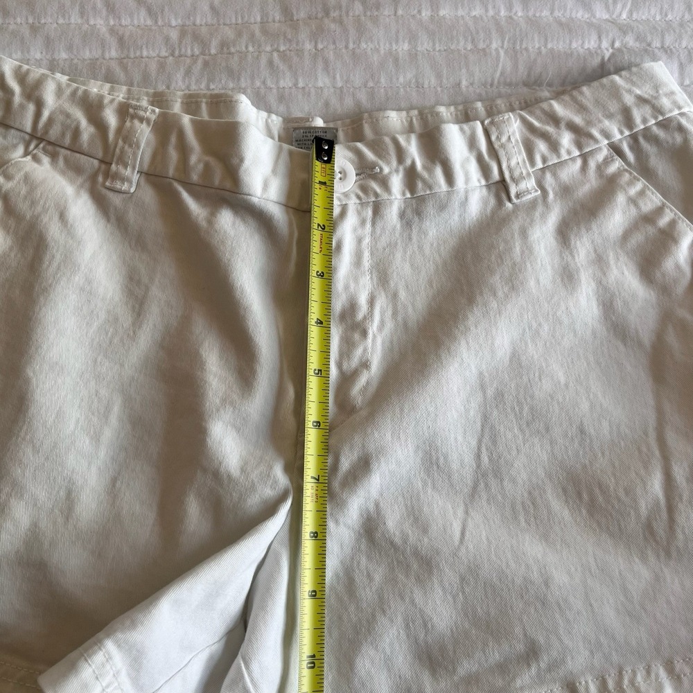 BCG Women White Twill Chino Shorts Size 12 Cotton Blend Casual Summer 098223 - Picture 5 of 6